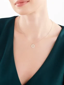 Naszyjnik srebrny - koła