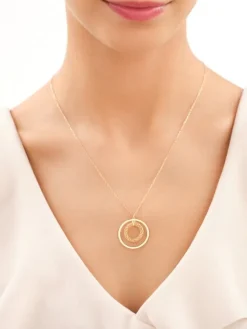 Naszyjnik srebrny - koła