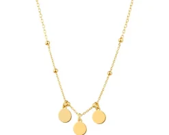 Naszyjnik srebrny - koła, kulki