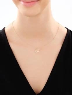 Naszyjnik srebrny - koła, motyle