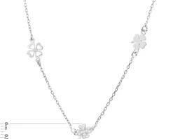 Naszyjnik srebrny - koniczyna