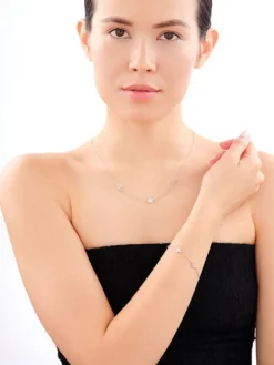 Naszyjnik srebrny - koniczyna