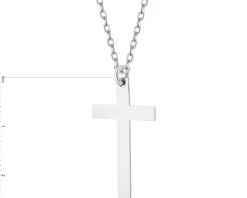 Naszyjnik srebrny - krzyż