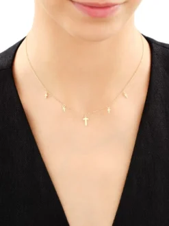 Naszyjnik srebrny - krzyże