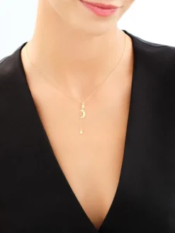 Naszyjnik srebrny - Księżyc, gwiazdy