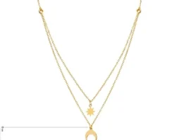 Naszyjnik srebrny - Księżyc, gwiazda