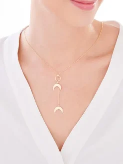 Naszyjnik srebrny - Księżyce, koło