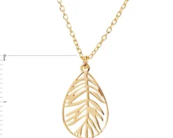 Naszyjnik srebrny - liść