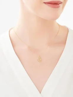 Naszyjnik srebrny - liść