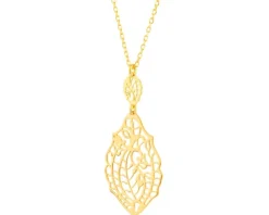 Naszyjnik srebrny - liść