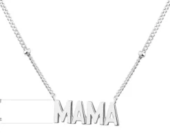 Naszyjnik srebrny - mama