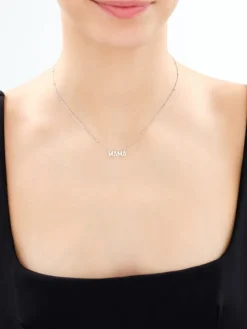 Naszyjnik srebrny - mama