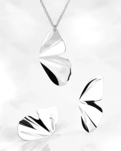 Naszyjnik srebrny - motyl