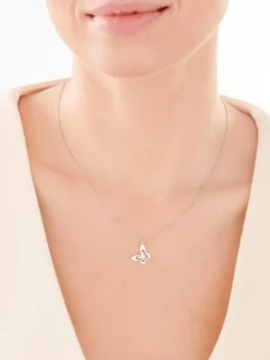 Naszyjnik srebrny - motyl