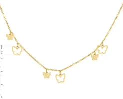 Naszyjnik srebrny - motyle