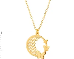 Naszyjnik srebrny - motyle