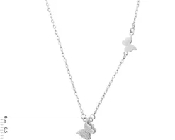 Naszyjnik srebrny - motyle