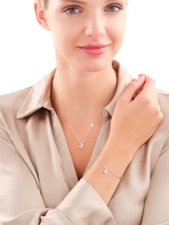 Naszyjnik srebrny - motyle