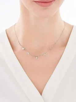 Naszyjnik srebrny - motyle