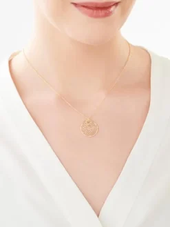 Naszyjnik srebrny - rozeta