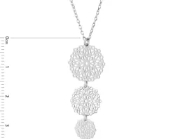 Naszyjnik srebrny - rozety