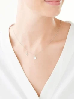 Naszyjnik srebrny - samolot, kula ziemska