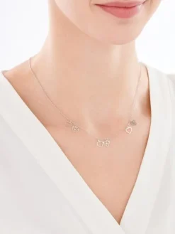 Naszyjnik srebrny - serca