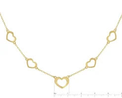 Naszyjnik srebrny - serca