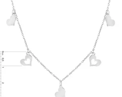 Naszyjnik srebrny - serca