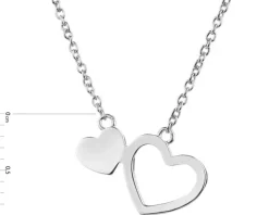Naszyjnik srebrny - serca