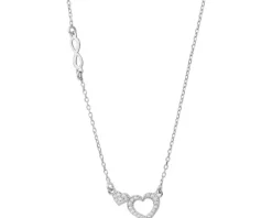 Naszyjnik srebrny - serca, nieskończoność