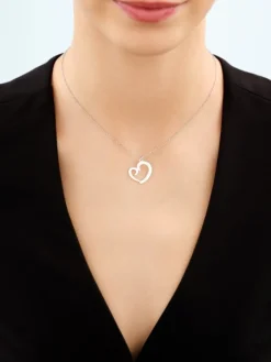 Naszyjnik srebrny - serce