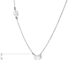 Naszyjnik srebrny - serce, koniczyna