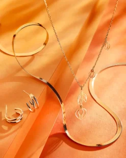 Naszyjnik srebrny - tulipany