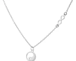 Naszyjnik srebrny - yin yang, nieskończoność