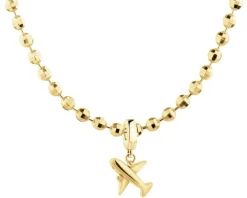 Naszyjnik srebrny new charms - zestaw - samolot