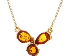 Naszyjnik srebrny z bursztynem