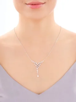 Naszyjnik srebrny z cyrkoniami