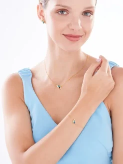 Naszyjnik srebrny z cyrkoniami - motyl