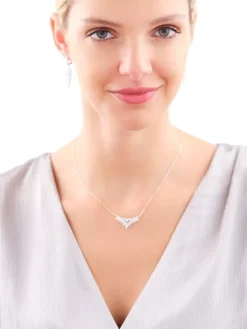 Naszyjnik srebrny z cyrkoniami