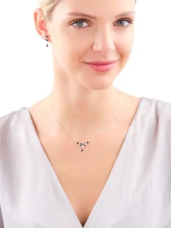 Naszyjnik srebrny z cyrkoniami