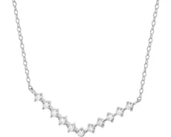 Naszyjnik srebrny z cyrkoniami
