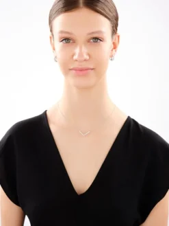 Naszyjnik srebrny z cyrkoniami