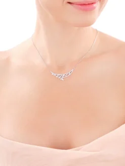 Naszyjnik srebrny z cyrkoniami