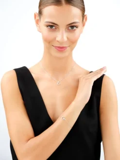 Naszyjnik srebrny z cyrkoniami - serce