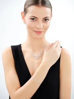 Naszyjnik srebrny z cyrkoniami