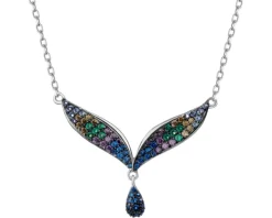 Naszyjnik srebrny z cyrkoniami