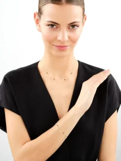 Naszyjnik srebrny z cyrkoniami - serca