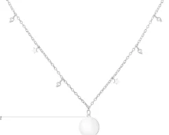 Naszyjnik srebrny z cyrkoniami - koło