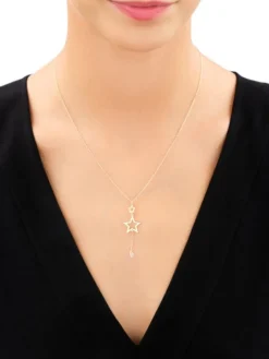 Naszyjnik srebrny z cyrkonią - gwiazdy